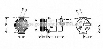 AVA QUALITY COOLING olk318 -  Компрессор, кондиционер